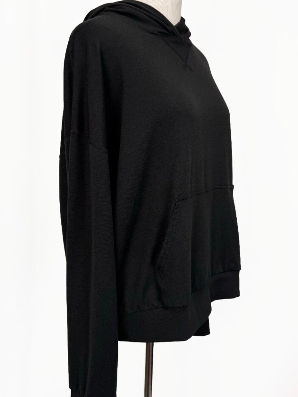 Vuori Women's Size L Halo Modern Pullover Hoodie Black Heather - Picture 2 of 7